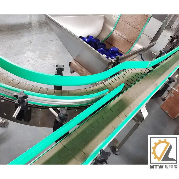 MTW plastic chain mini portable food industry conveyor for bottles feed