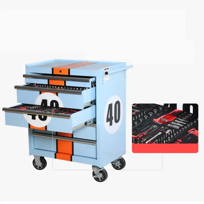 8 Drawer Tool Mechanic Box Trolley Metal Tool Set Gabinetes De Herramientas