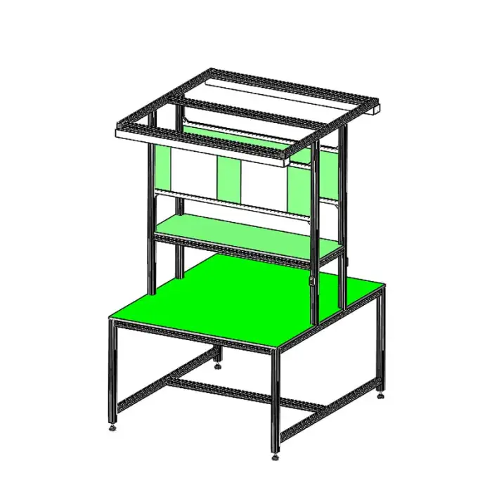 OEM Industrial mechanical work bench metal garage workbench with led lighting