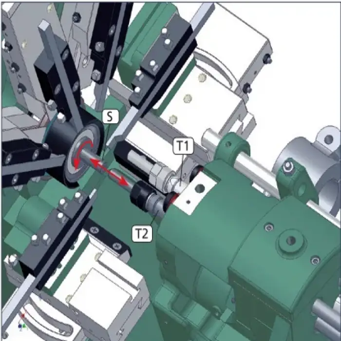 M-2025-1 Single Shaft Five Tools Procession CNC Turning Lathe Machine CAM Machine With Auto Feeding Rail Price