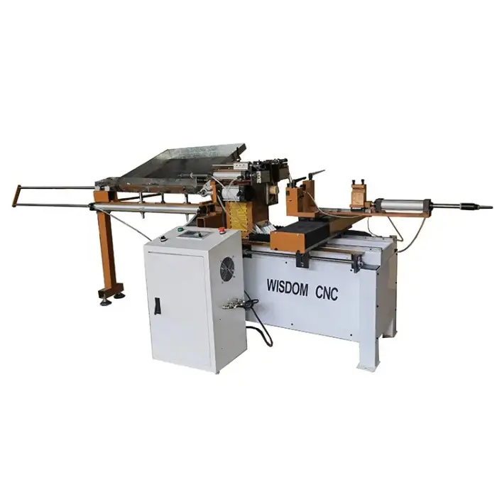 Wisdom CNC Automatic Feeding Digital display mini automatic cnc wood lathe variable speed machine turning for sale price