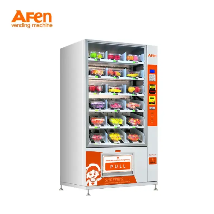 AFEN Cervelat Sausage Vending Machine Pancake Dispenser With Lift For Fruit Bar