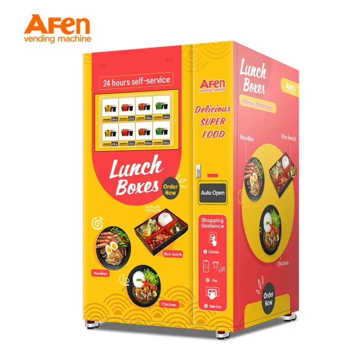 High Quality Multicolor Touch Screen Healthy  Food Vending Machine