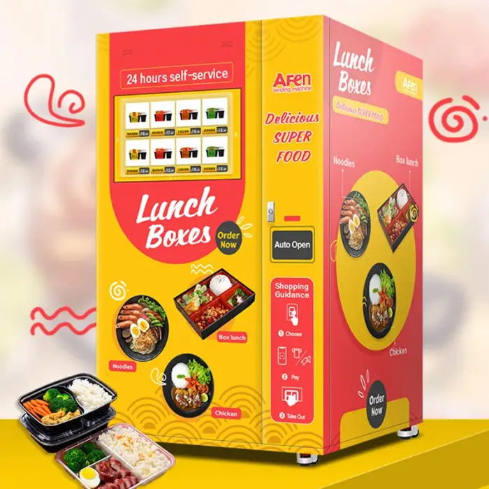 High Quality Multicolor Touch Screen Healthy  Food Vending Machine