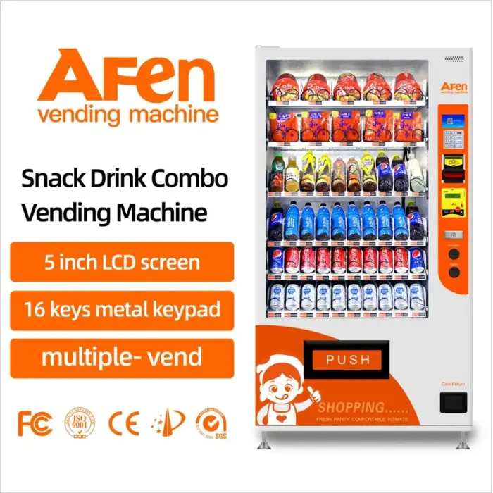 Afen Auto Snack Bottled Water Beer Cold Drink Vending Machine