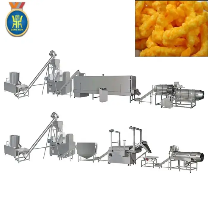 corn puff and kurkure making machine equipment for 3d kurkure processing line