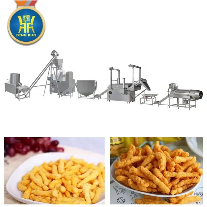 corn puff and kurkure making machine equipment for 3d kurkure processing line