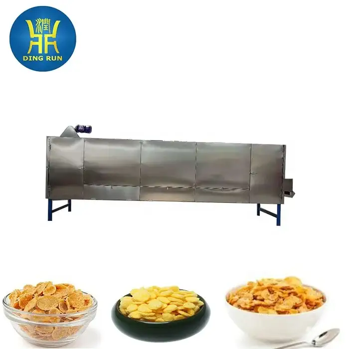 twin screw corn flakes snack making machine breakfast cereal production line equipment