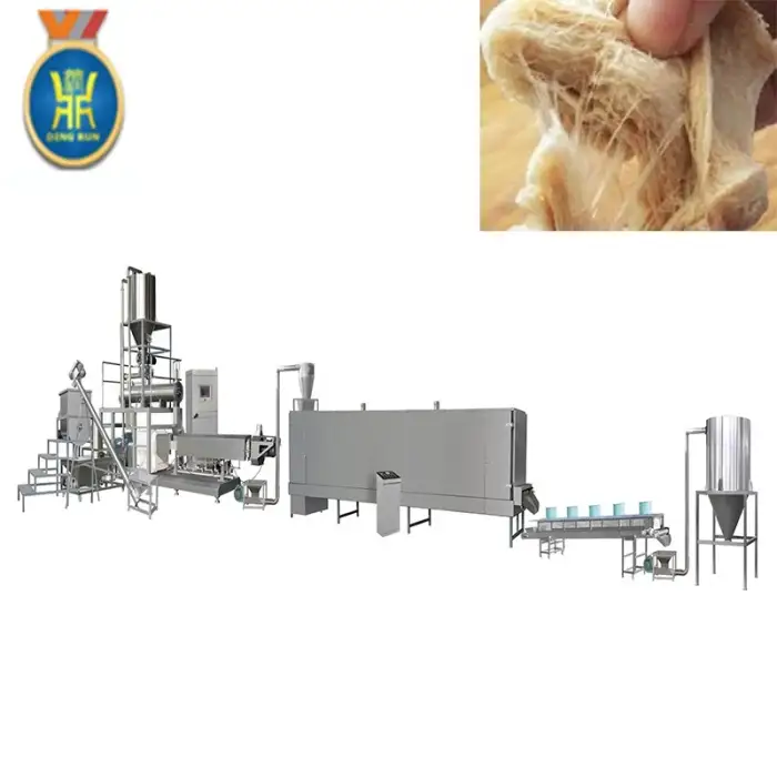 twin screw extruder textured soya meat making machine soy protein production line