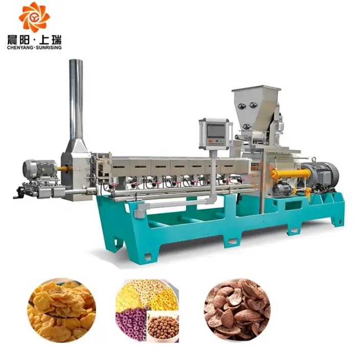 Full automatic cereals cornflakes processing line corn flakes equipment