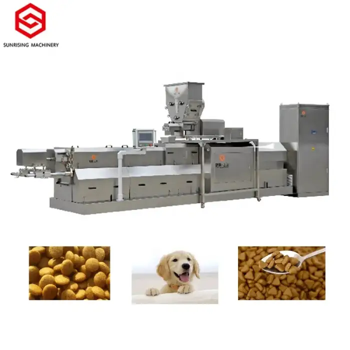 Automatic dog food extruder machine dry pet food processing machinery