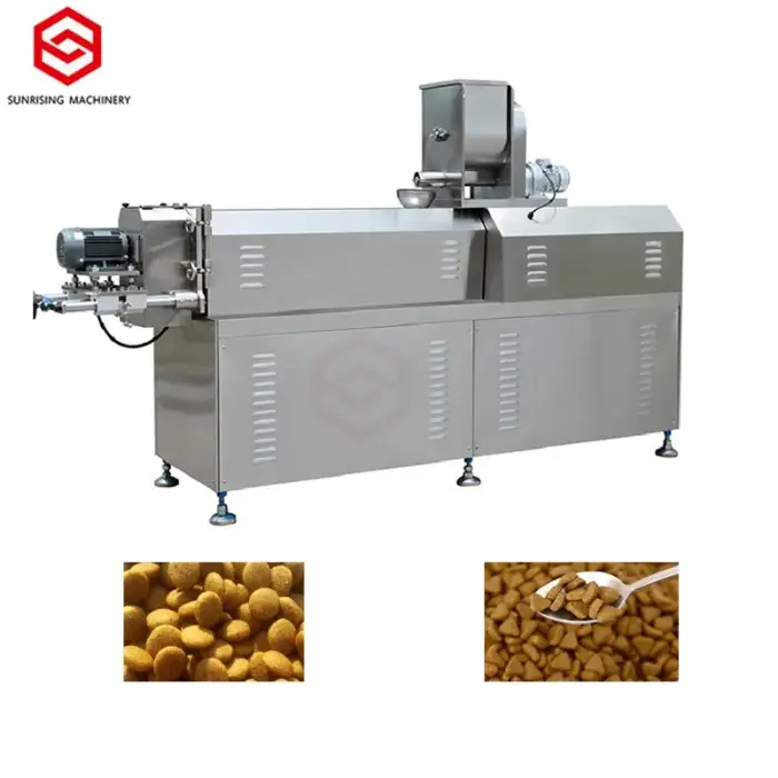 Automatic dog food extruder machine dry pet food processing machinery