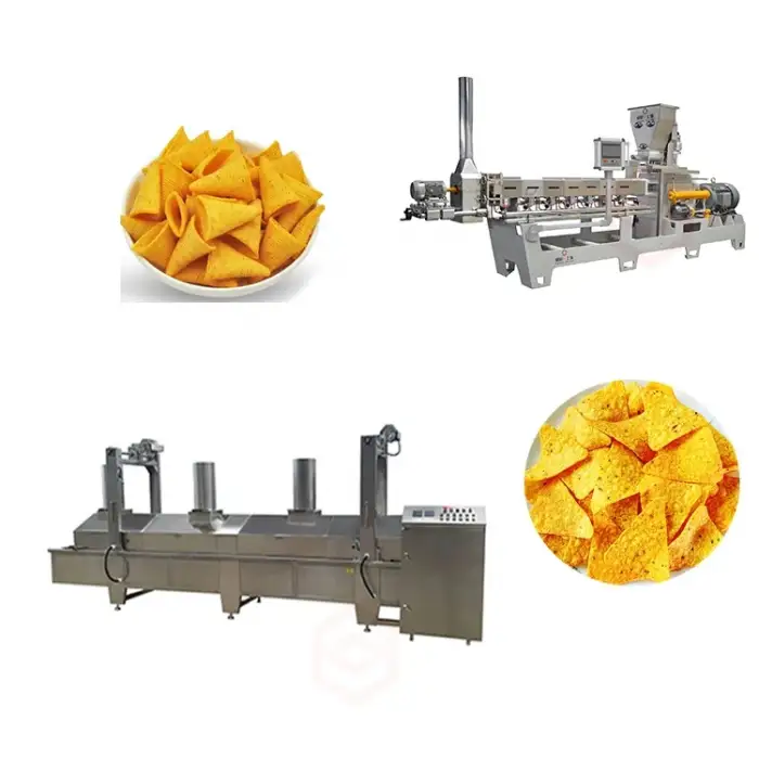 Customizable crispy corn chips automatic bugles doritos processing line