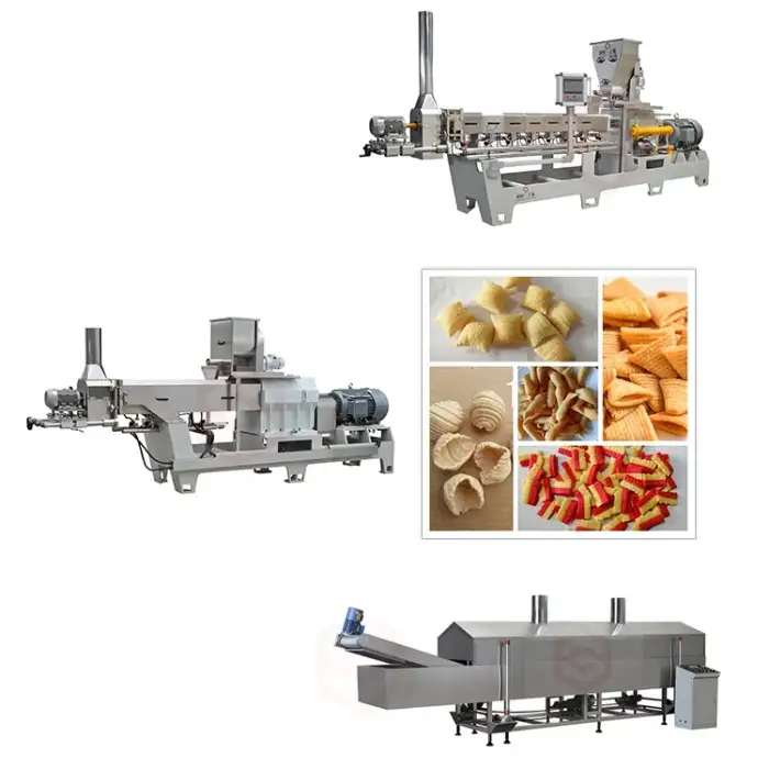 Customizable crispy corn chips automatic bugles doritos processing line