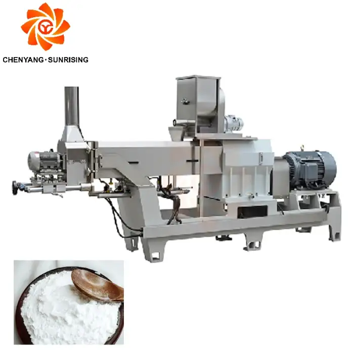 Double screw extruder full production line pregelatinized modified starch making machine