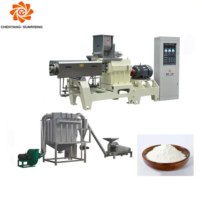 Double screw extruder full production line pregelatinized modified starch making machine