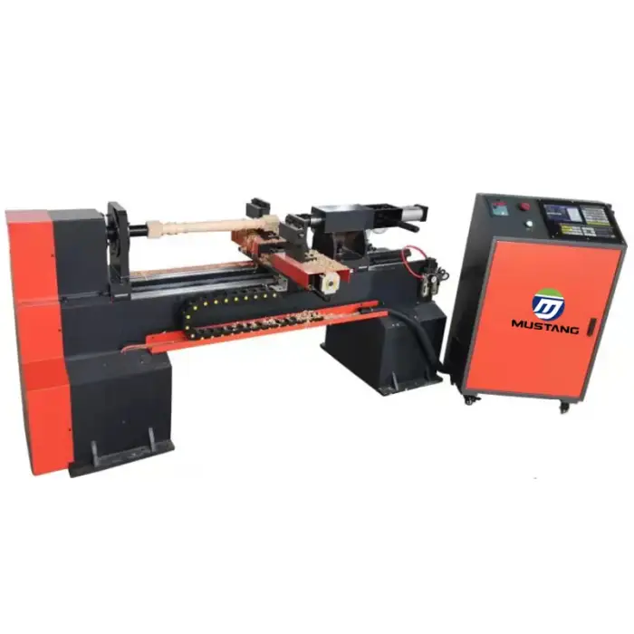 MT1020 Mustang Heavy Duty CNC Wood Log Lathe Machine for Furniture Feet Wooden Post