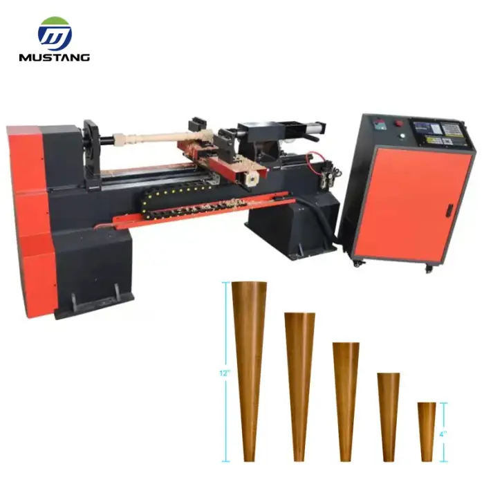 MT1020 Mustang Heavy Duty CNC Wood Log Lathe Machine for Furniture Feet Wooden Post