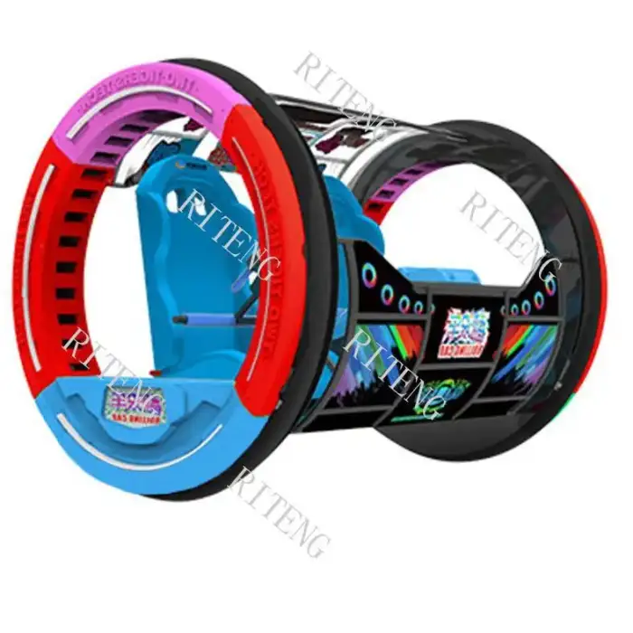 Riteng New Popular Amusement Park Rides 2 Seats 360 Degree Happy Rolling Car