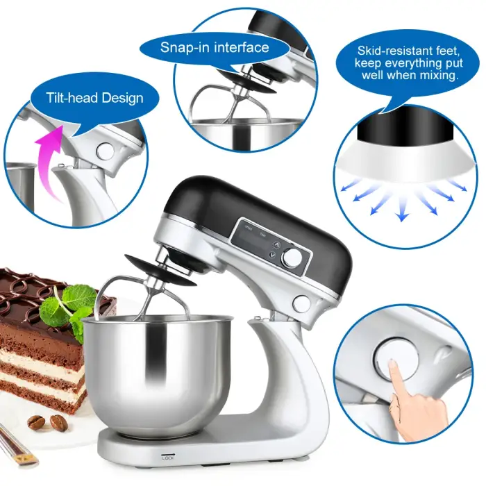 800W 6L food stand mixer dough cake mixer machine