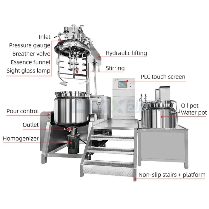 CYJX 100 200l Hot Sale Vacuum Cake Gel Emulsifier Making Machine With Best Quality Of China Manufacture