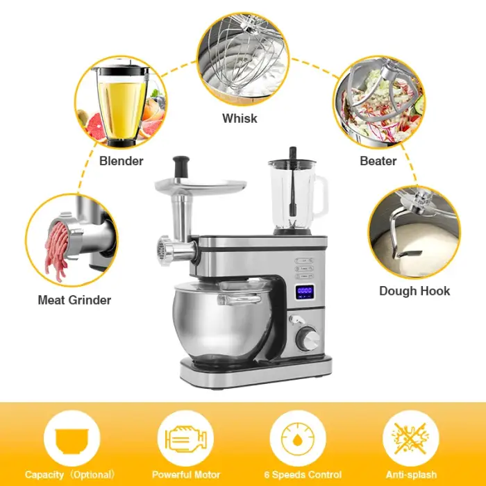 Commercial electric cake mixing machine with 304 bowl stand mixer