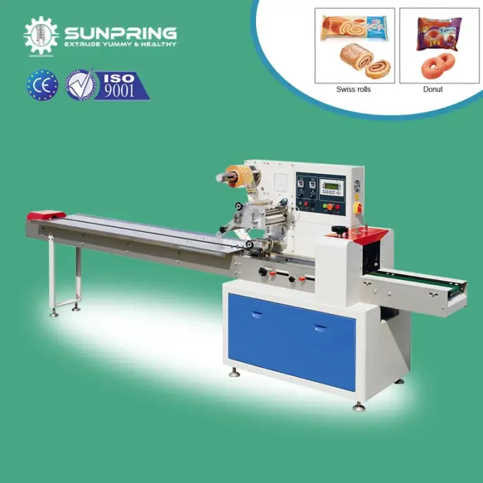 SunPring cake packing machine automatic pillow packing machine chocolate bar packaging machine