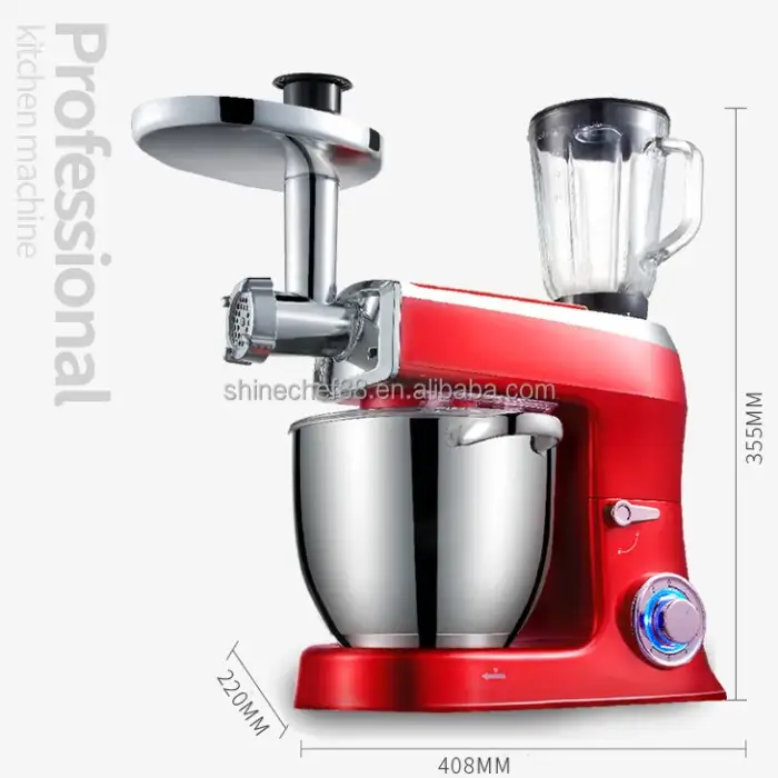 Commercial Heavy Duty 3 In 1 Kitchen Food Mixer Machine Electric Bread Cake 6.5L Stand Mixer