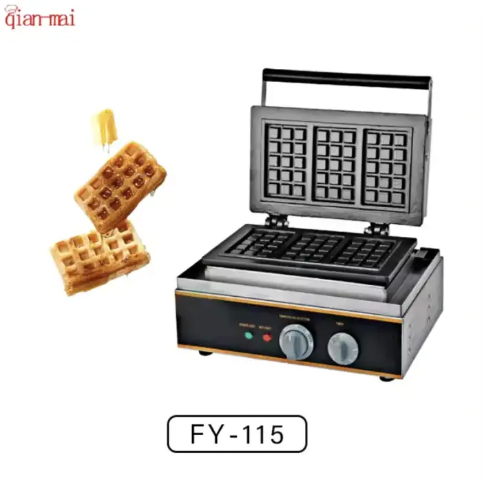 Latest commercial portable electric bubble waffle cast aluminum Belgian snack baker Belgium automatic waffle maker snack machine