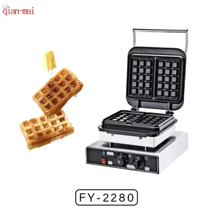 Latest commercial portable electric bubble waffle cast aluminum Belgian snack baker Belgium automatic waffle maker snack machine