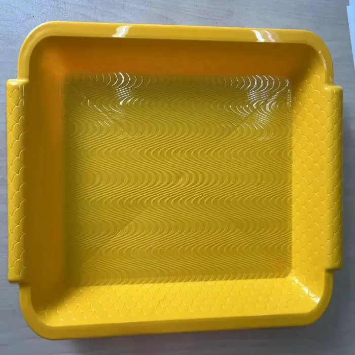 Plastic Colorful Durable Square Wedding Party Cake Dessert Snack Plastic Plate Set Making Machine