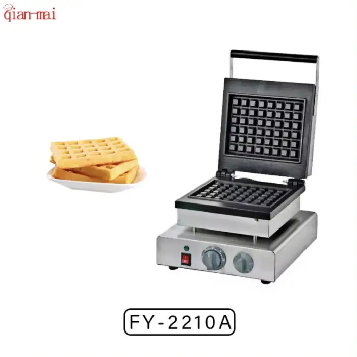 Latest commercial portable electric bubble waffle cast aluminum Belgian snack baker Belgium automatic waffle maker snack machine