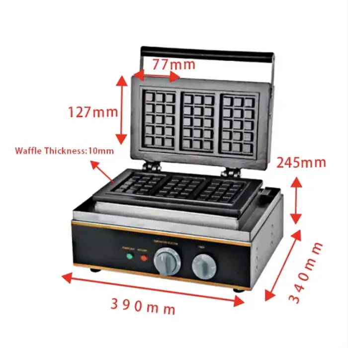 Latest commercial portable electric bubble waffle cast aluminum Belgian snack baker Belgium automatic waffle maker snack machine