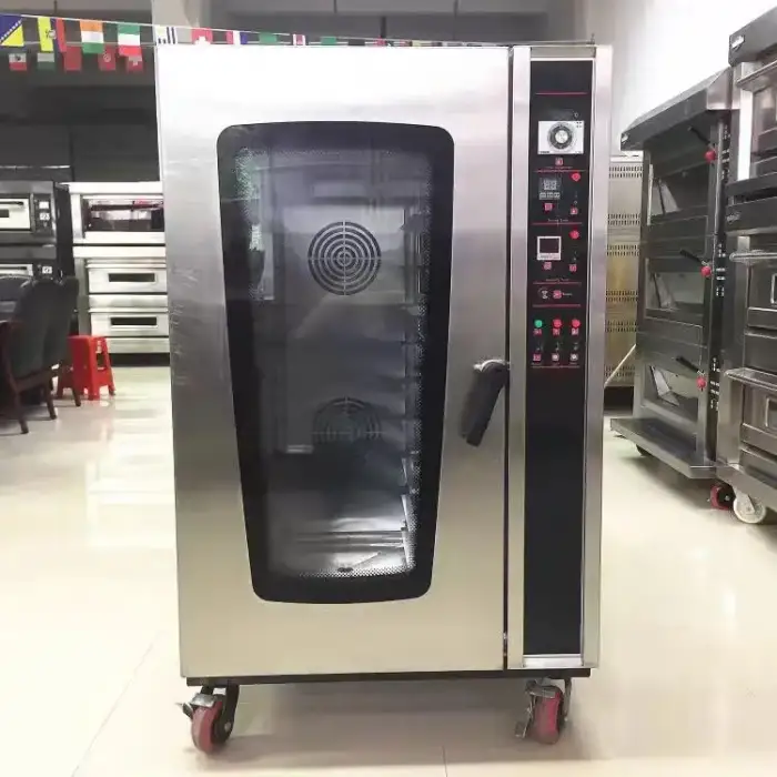 Commercial Electric Multi-function Hot Air Combi Circulation Steam Oven Stainless Restaurant Equipment Baking Pizza Bread Cake