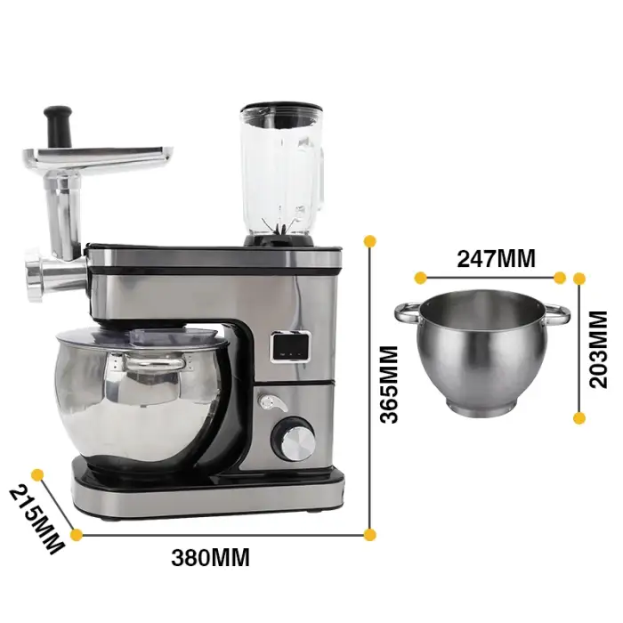 Kitchen multifunctional stand mixer 8L 10L professional electric cake mixing machine with 304 bowls