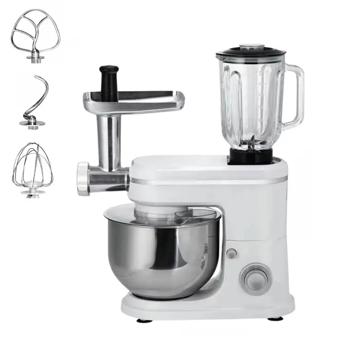 Commerical Automatic 3 In 1 Electric Meat Grinder  Fruit Blender Cake Pizza Dough Bread Stand Food Mixer