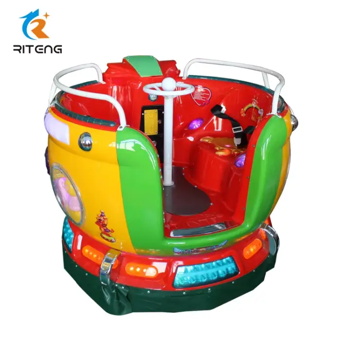 360 Degree Rotational Swing Game Machine 2 Seaters Colorful Revolving Cup Kiddie Ride