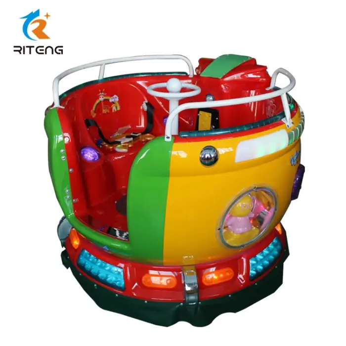 360 Degree Rotational Swing Game Machine 2 Seaters Colorful Revolving Cup Kiddie Ride