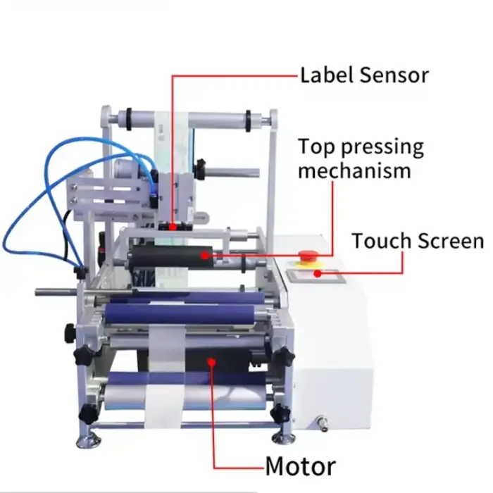 Self-adhesive Bottle Labeling Machine Honey Round Semi-automatic Round Bottle Labeling Machine