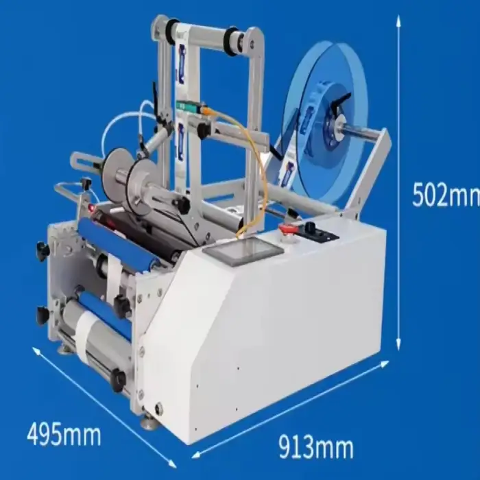 Self-adhesive Bottle Labeling Machine Honey Round Semi-automatic Round Bottle Labeling Machine