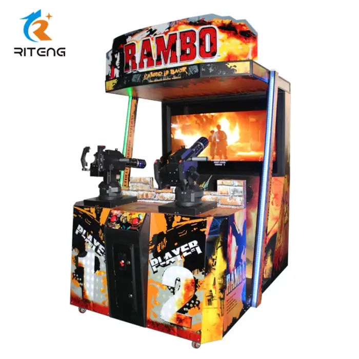 Coin Operated 55 Lcd Rambo Arcade Shooting Gun Game Machine