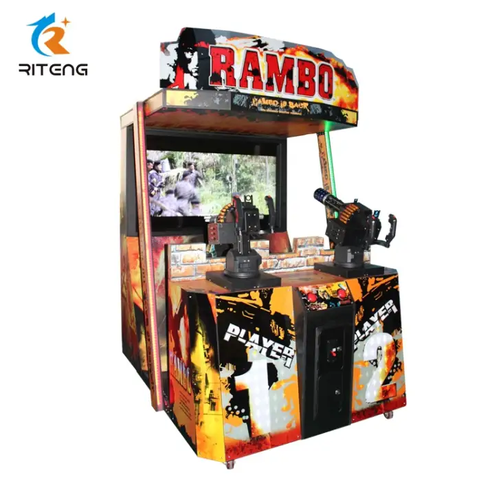 Coin Operated 55 Lcd Rambo Arcade Shooting Gun Game Machine