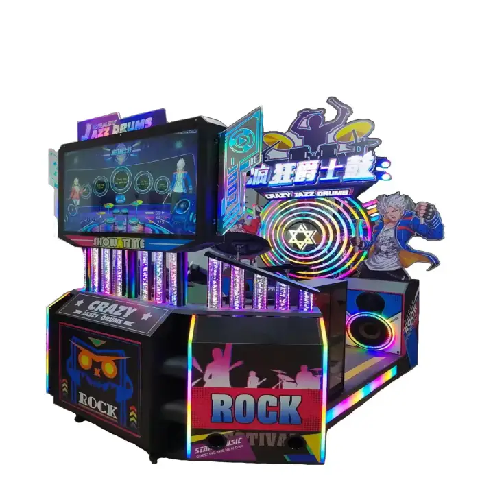 New Product 32 Inch Electronic Jazz Drum Game City Equipment Music Drum Coin Game Machine For Sale