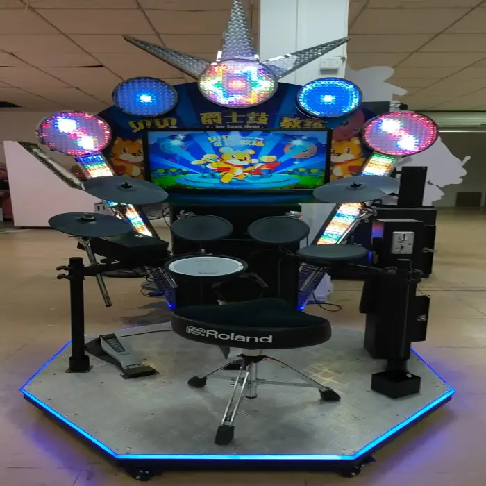 New Product 32 Inch Electronic Jazz Drum Game City Equipment Music Drum Coin Game Machine For Sale