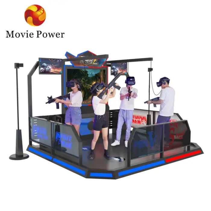 VR Standing Platform Muiltiplayer virtual reality shooting game 9d Vr Simulator with big space