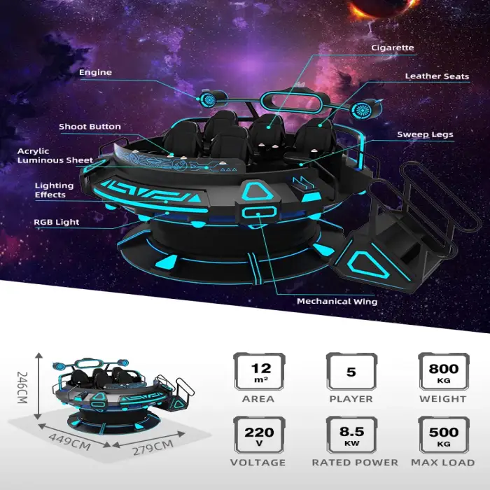 VR Flying Saucer Virtual Reality VR Indoor Theme Park VR 360 UFO VR,AR,MR Entertainment Equipment