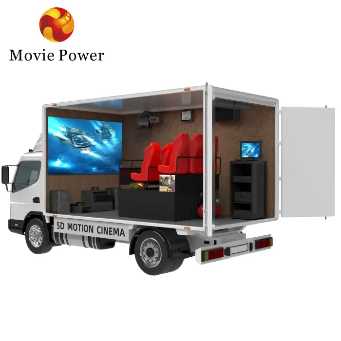 12d outdoor mobile truck cinema chair equipment amusement motion chair mobile 5d 7d 12d cinema trailer