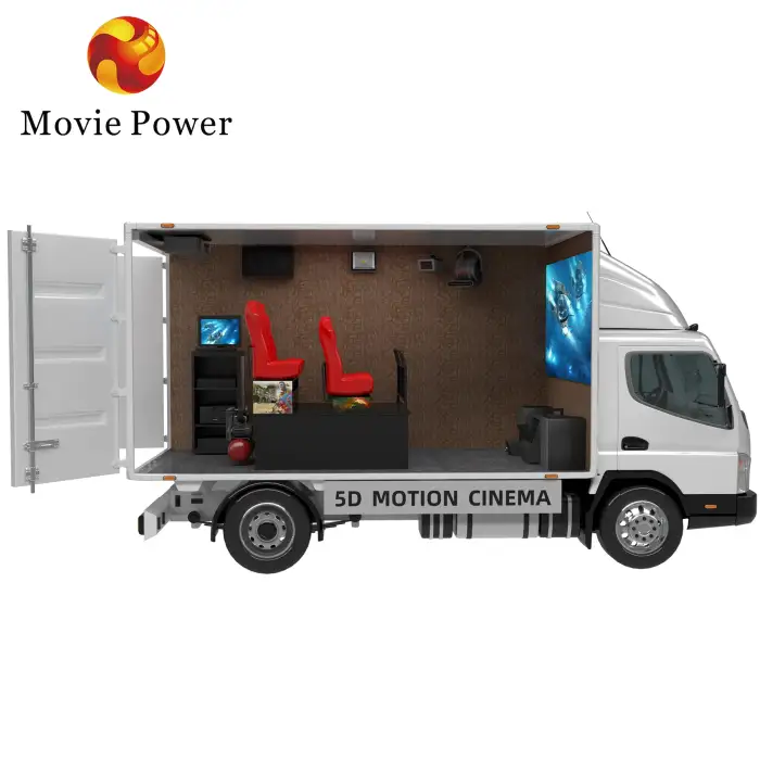 12d outdoor mobile truck cinema chair equipment amusement motion chair mobile 5d 7d 12d cinema trailer