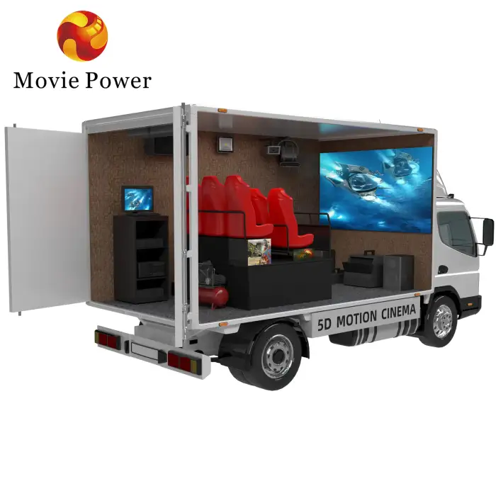 12d outdoor mobile truck cinema chair equipment amusement motion chair mobile 5d 7d 12d cinema trailer for sale