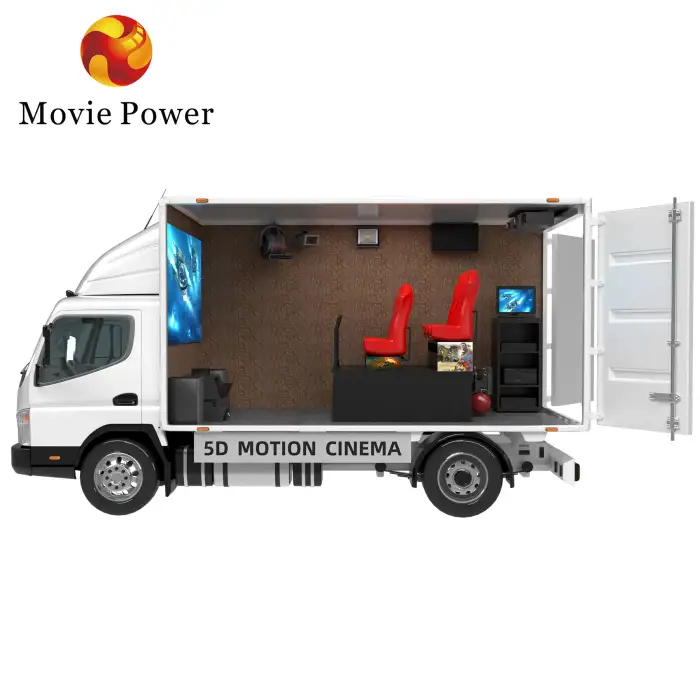 12d outdoor mobile truck cinema chair equipment amusement motion chair mobile 5d 7d 12d cinema trailer for sale